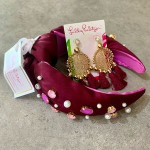 NWT Lilly Pulitzer Headband & Earrings Bundle